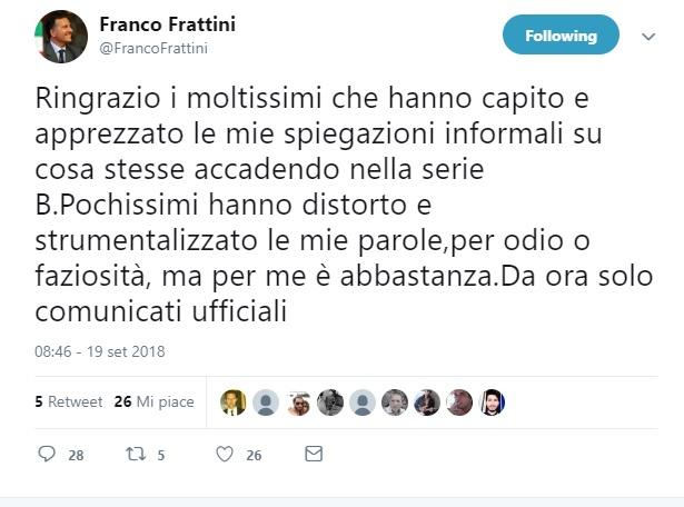 Frattini: “Da ora solo comunicati ufficiali”