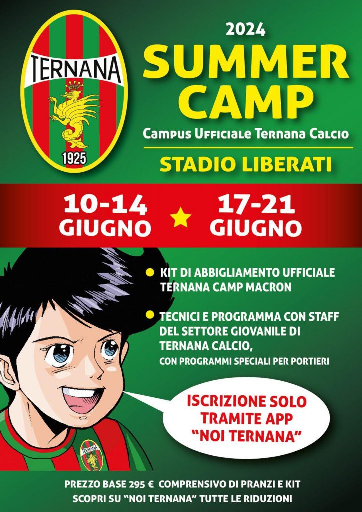 Summer Camp 2024: al via le prenotazioni per il campus ufficiale della Ternana Calcio