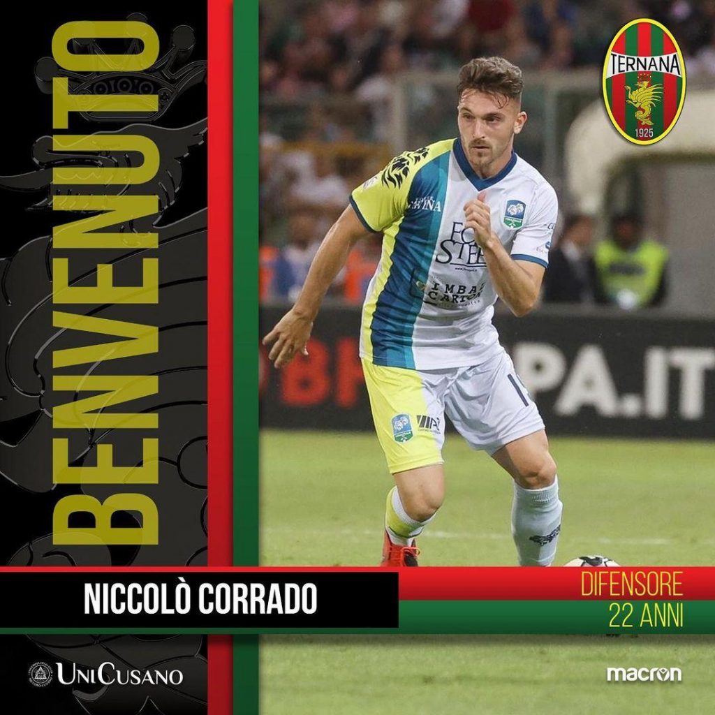 UFFICIALE – Niccolò Corrado è un nuovo giocatore della Ternana – FOTO