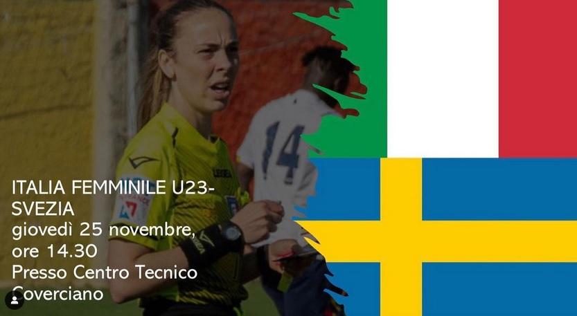 Un arbitro ternano dirigerà Italia Femminile U23-Svezia U23