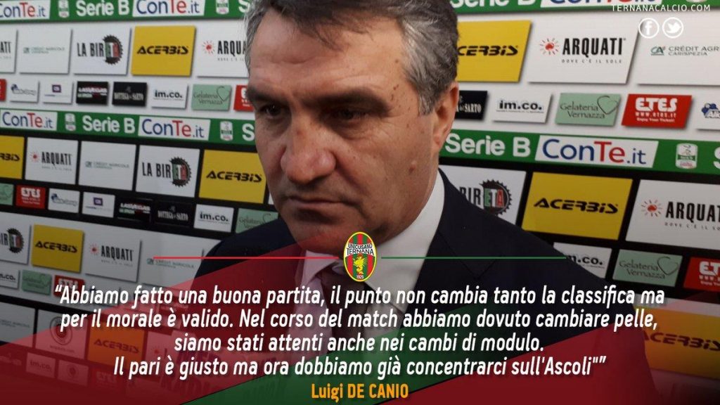 Twitter – Ternana, De Canio: “Il punto da morale”