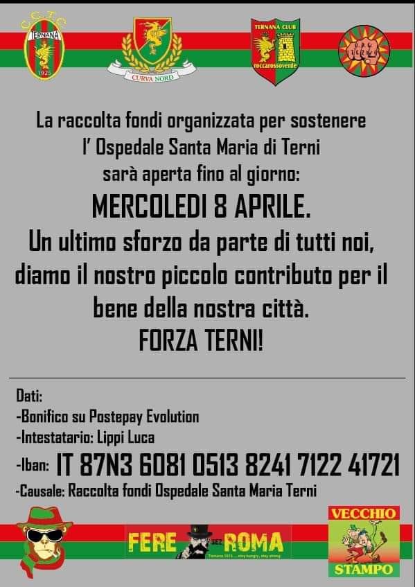 Ternana – C’è tempo fino a mercoledì per aiutare il Santa Maria di Terni