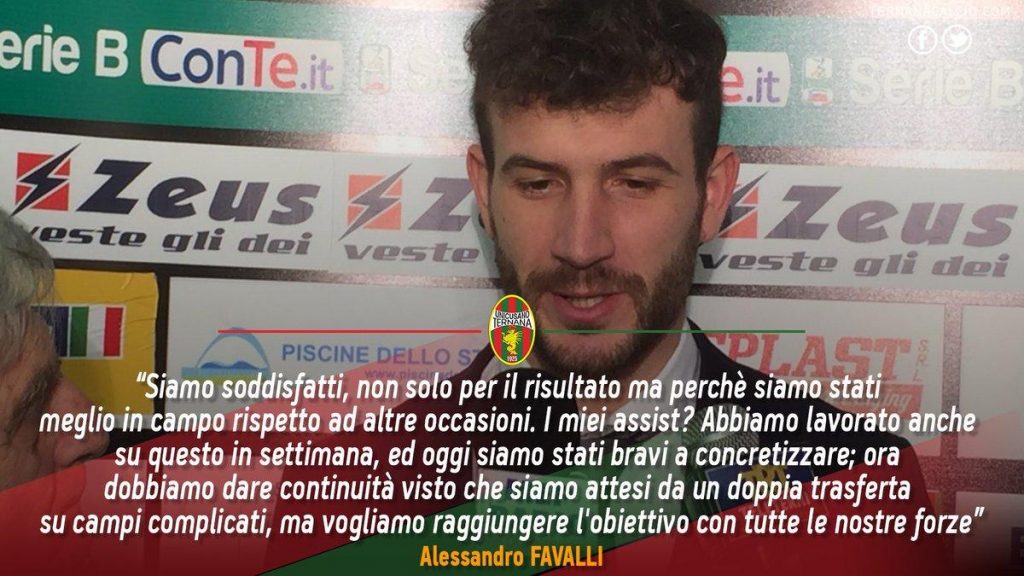 Twitter – Ternana, Favalli: “Ora vogliamo la continuità”