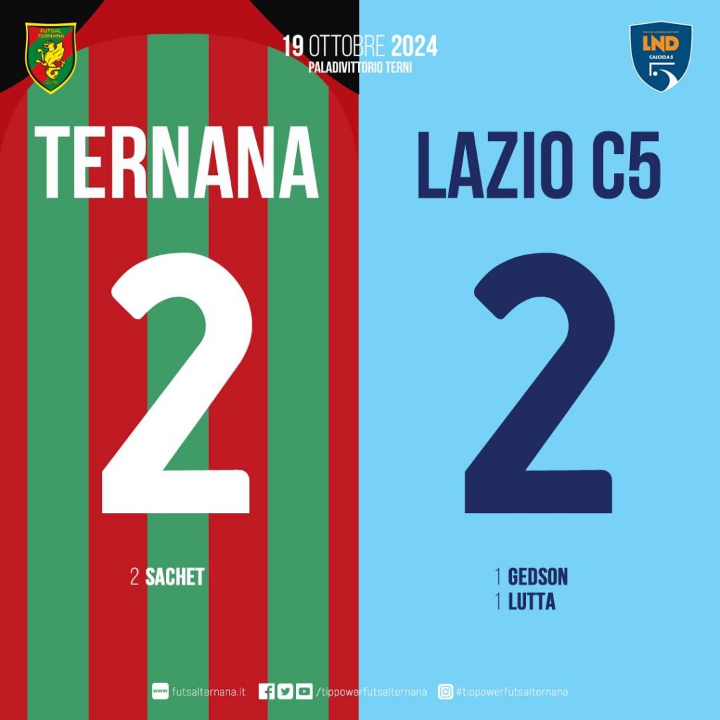 Futsal: la Ternana non va oltre il 2-2 in casa contro la Lazio – FOTO