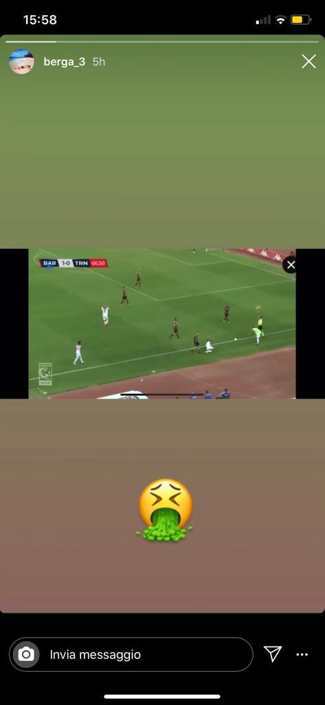 Bergamelli polemico con l’arbitro sul suo profilo Instagram – FOTO