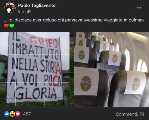 Striscione dei perugini: “Ternana mai come gli imbattuti”. Ma le Fere ci… volano sopra