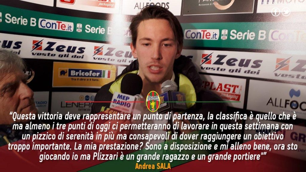 Twitter – Ternana, Sala: “Vittoria punto di ripartenza”