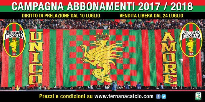 Ternana: ultima ora per la sottoscrizione dell’abbonamento