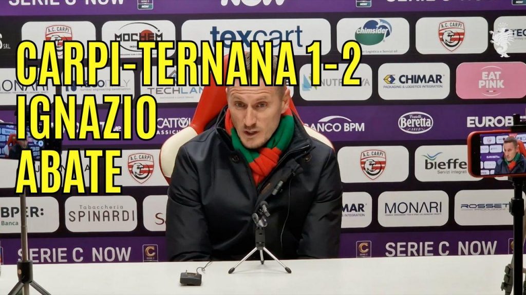 Carpi-Ternana 1-2, Abate: “Il nostro grande merito? Essere partiti forti nel secondo tempo” – VIDEO