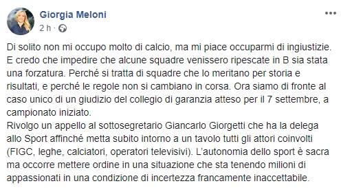 Caos Ripescaggi – Scende in campo anche la Meloni