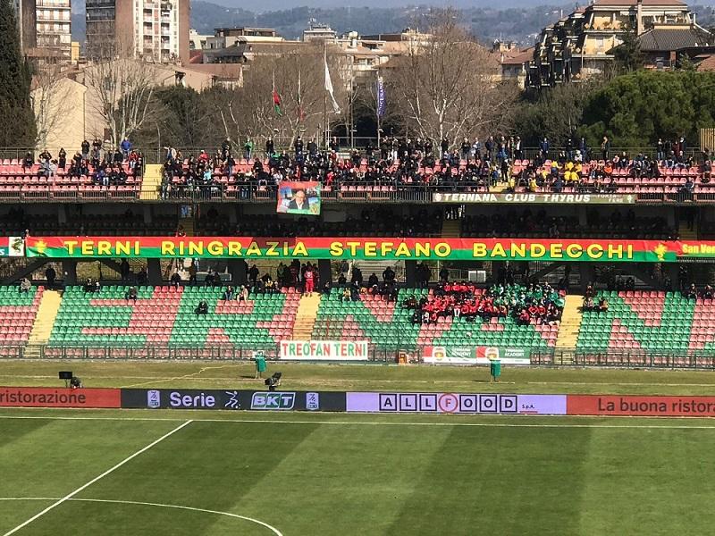 “Terni ringrazia Stefano Bandecchi” la FOTO dello striscione