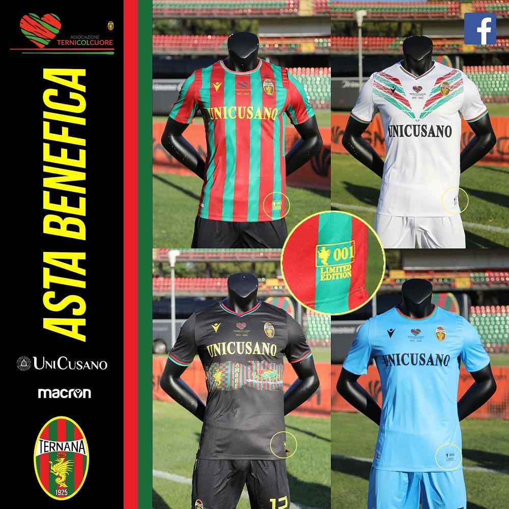 E’ iniziata l’asta benefica per aggiudicarsi le nuove maglie della Ternana