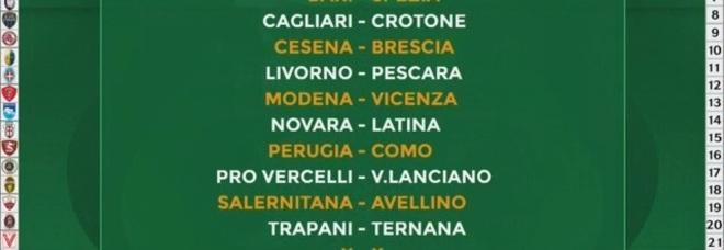 Calendari, RIVIVI IL LIVE – Ecco tutte le partite: derby a Terni il 24 ottobre, 5 marzo al Curi