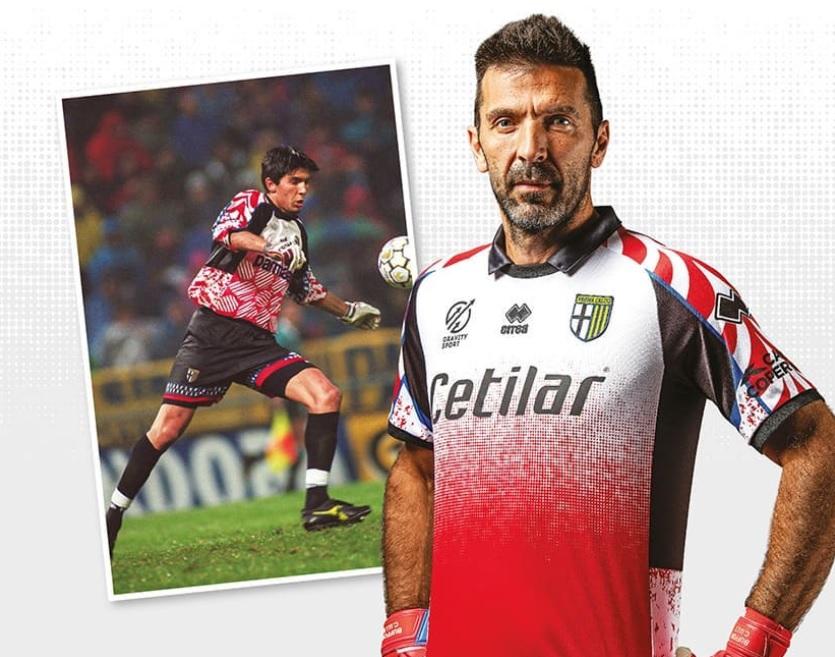 Parma e Buffon: ecco la maglia celebrativa per il suo esordio in Serie A – FOTO