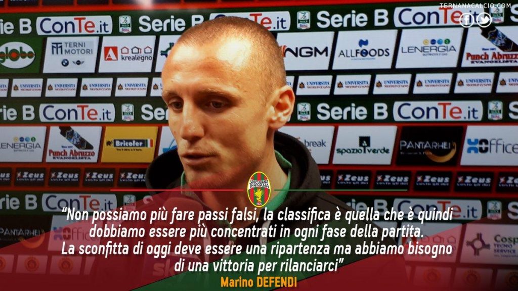 Twitter – Ternana, Defendi: “Basta passi falsi”