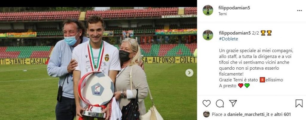 Ternana, Damian festeggia il doblete e da appuntamento a tutti – FOTO