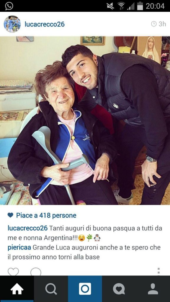 FOTO – Crecco: “Buona Pasqua da nonna Argentina”