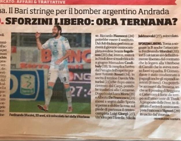 Ternana: Sforzini ti lancia un messaggio?