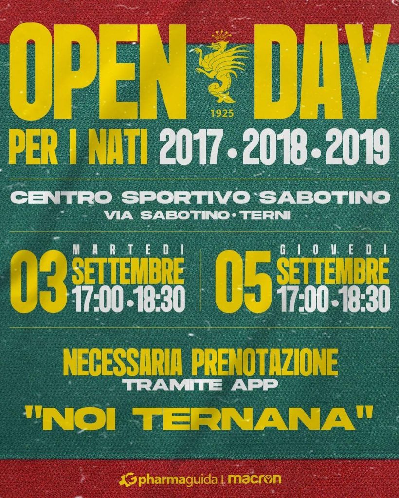 Settore giovanile – Pronti due Open Day per i nati dal 2017 al 2019 – FOTO