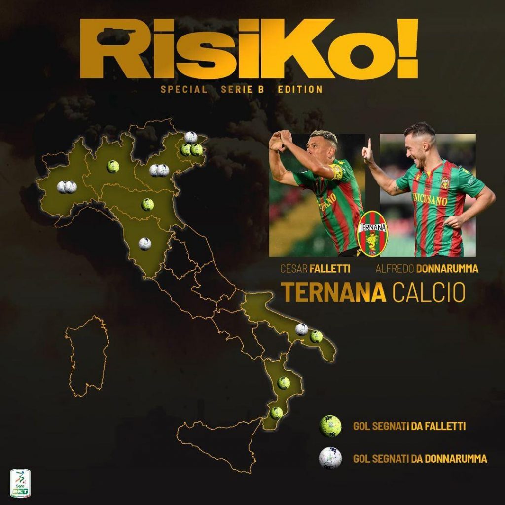 Risiko Serie B: ecco il post celebrativo della Ternana – FOTO