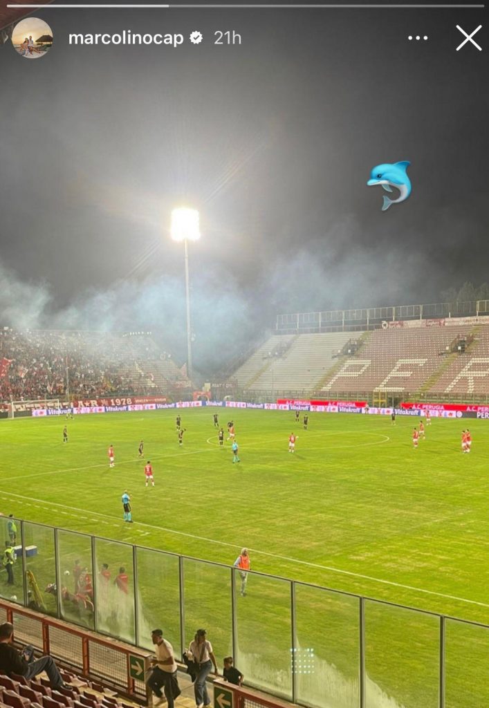 Ternana, Marco Capuano al “Curi” a tifare il Pescara – FOTO