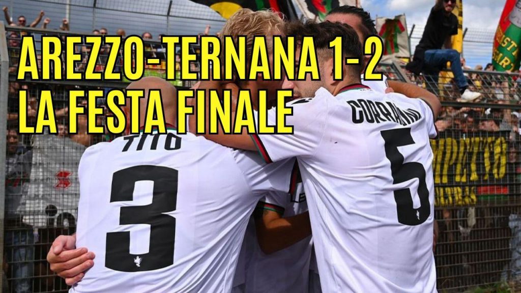 Arezzo-Ternana 1-2, festa sotto la curva dei tifosi rossoverdi – VIDEO