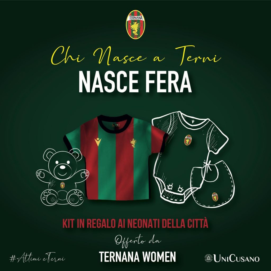 Torna il kit rossoverde, questa volta firmato Ternana Women