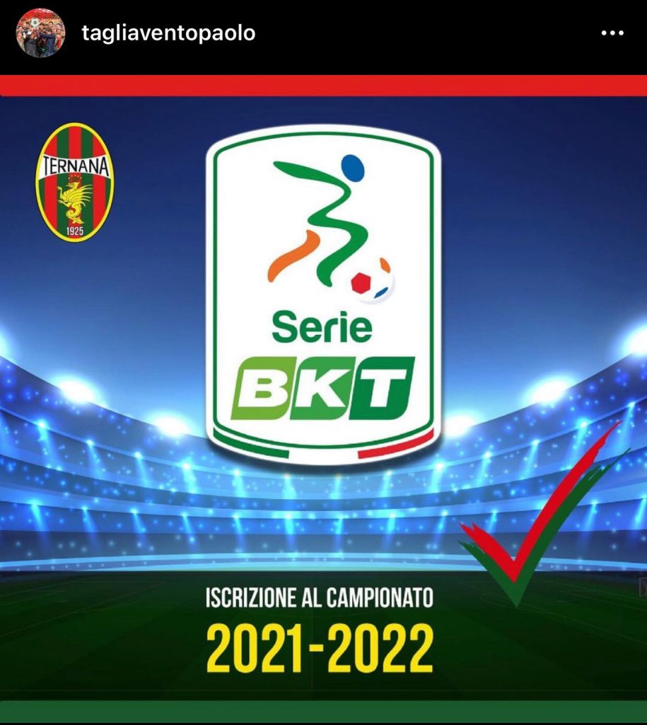 Ternana, depositata l’iscrizione al campionato di Serie B