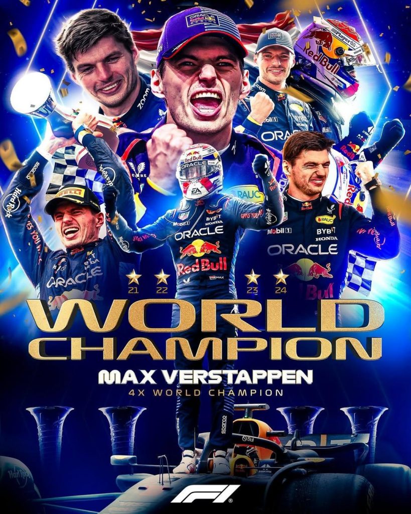 Max Verstappen è Campione del Mondo per la quarta volta!