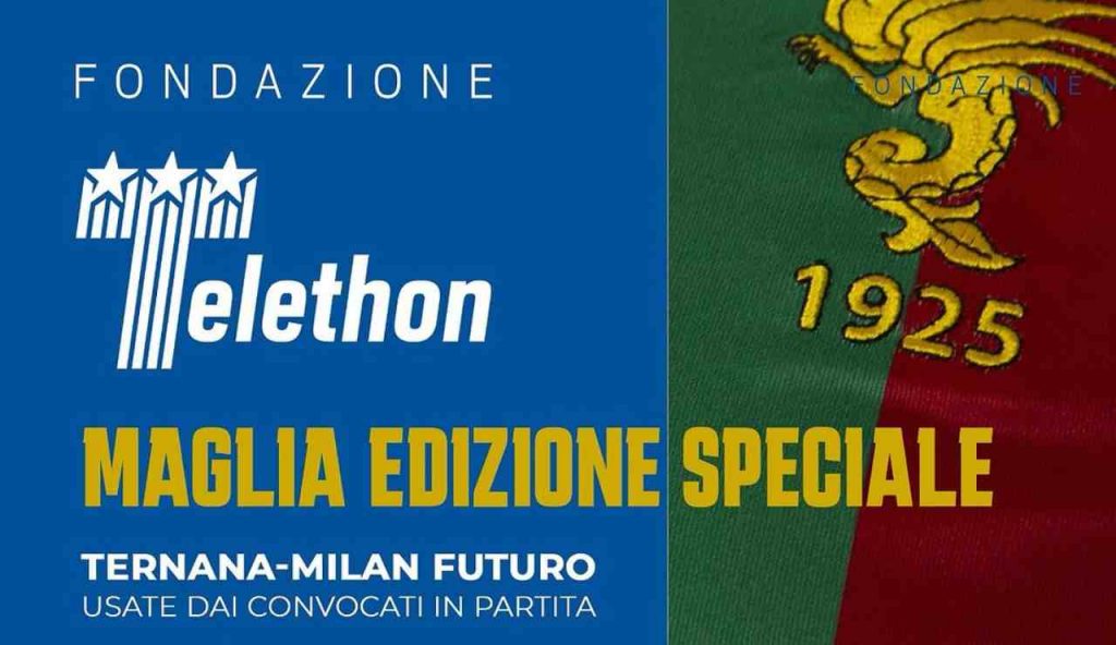 Ternana Calcio e Telethon: In vendita le maglie della gara con il Milan Futuro