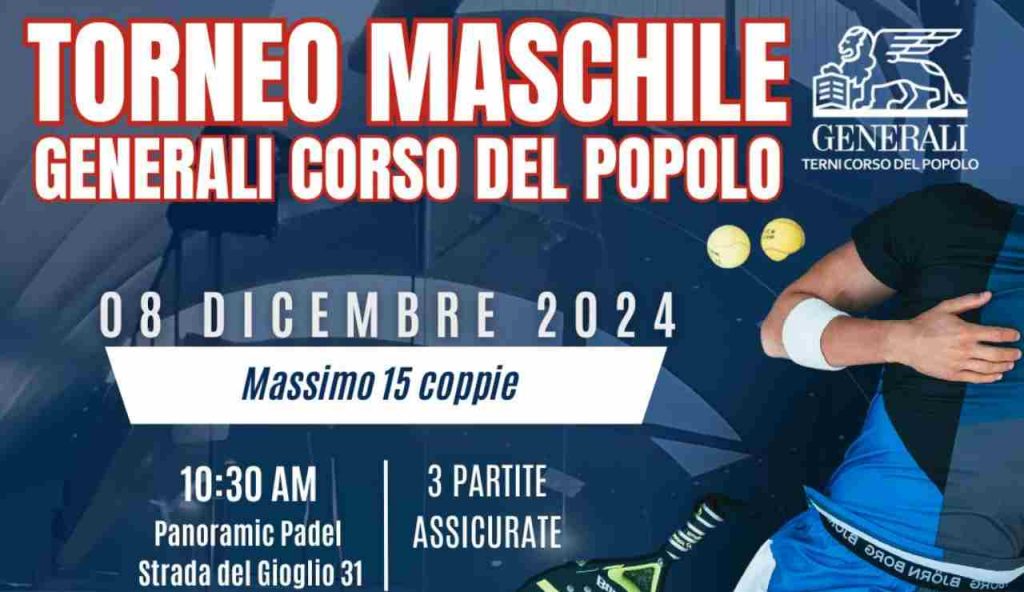 Padel Showdown a Terni: Torneo maschile con ricchi premi in palio!