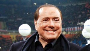 L'ex presidente del Milan Silvio Berlusconi