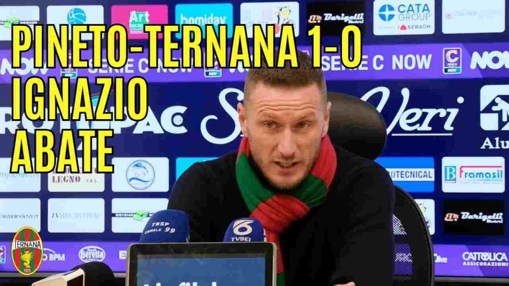 Pineto-Ternana 1-0, guarda la conferenza stampa di Abate