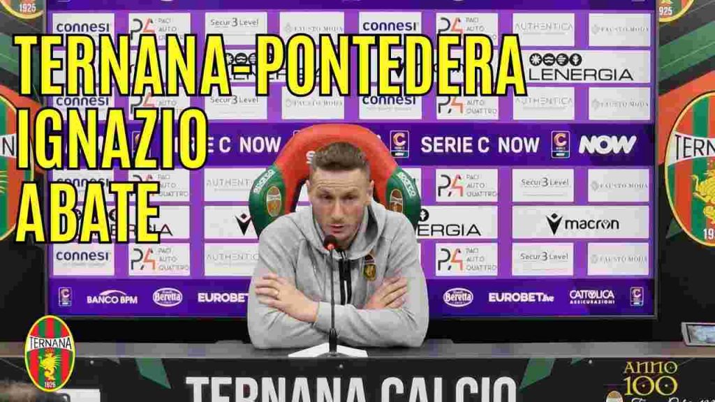 Pontedera-Ternana, Abate: “Voglio una prestazione feroce”