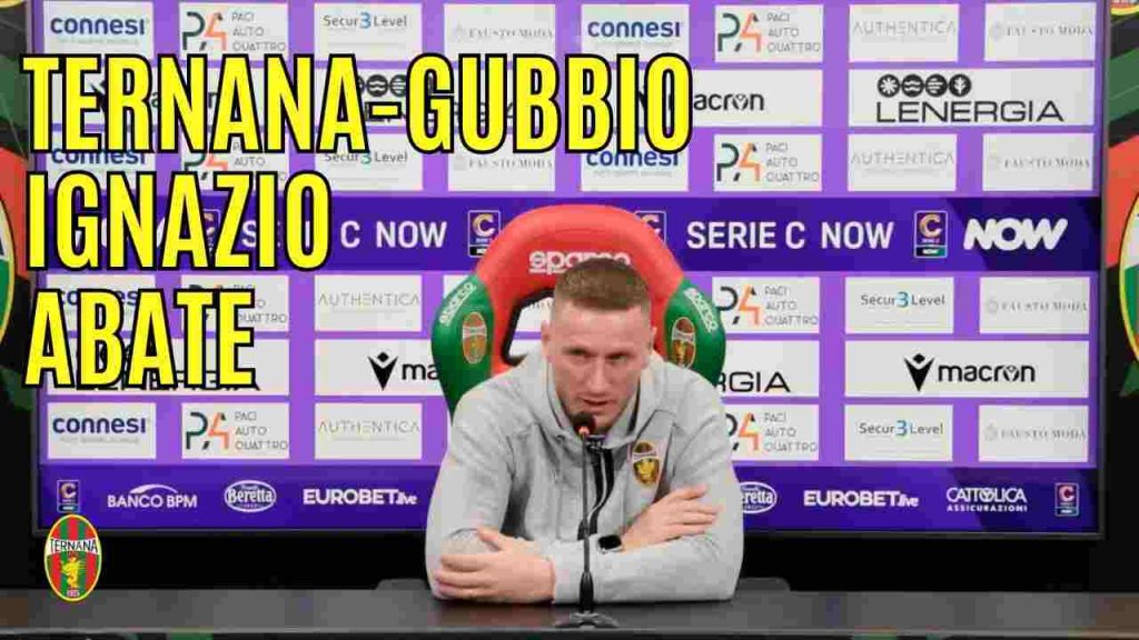 Ternana-Gubbio, guarda la conferenza stampa di Abate