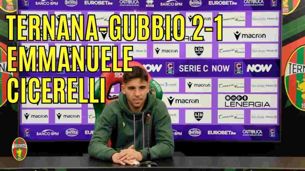 Ternana-Gubbio 2-1, guarda la conferenza stampa di Cicerelli