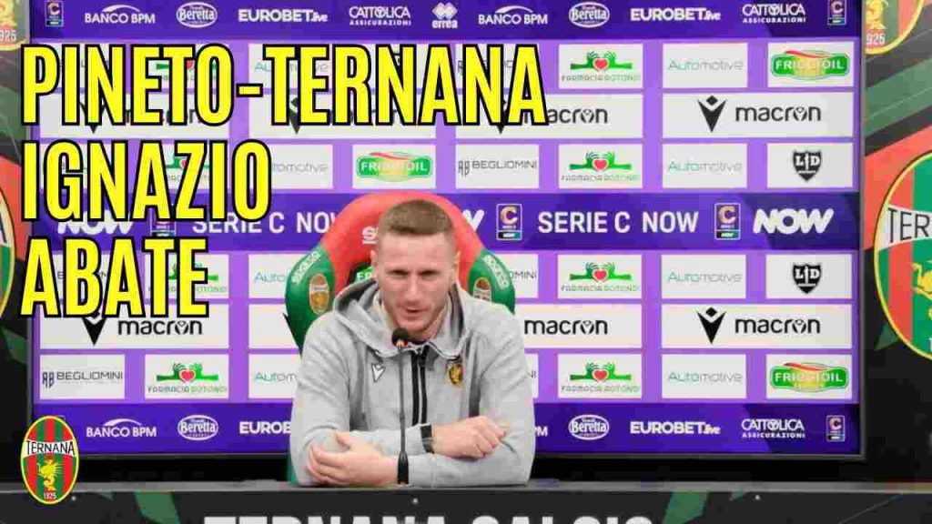 Pineto-Ternana, guarda la conferenza stampa di Abate