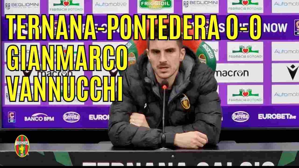 Ternana-Pontedera 0-0, guarda la conferenza di Vannucchi