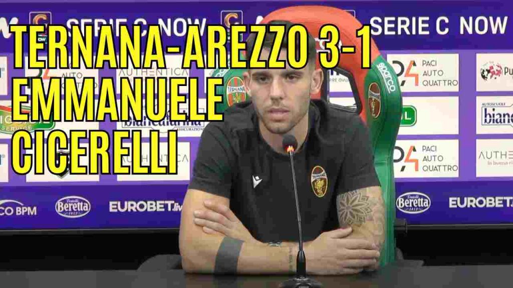 Ternana-Arezzo 3-1, guarda la conferenza stampa di Cicerelli