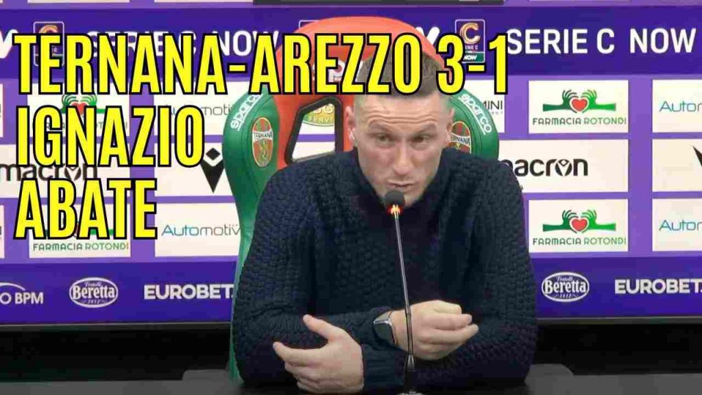 Ternana-Arezzo 3-1, guarda la conferenza stampa di Abate