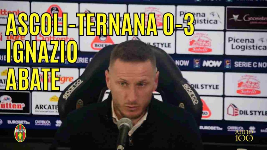 Ascoli-Ternana 0-3, guarda la conferenza stampa di Abate