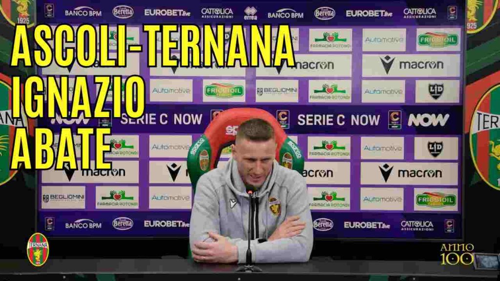 Ascoli-Ternana, guarda la conferenza stampa di Abate