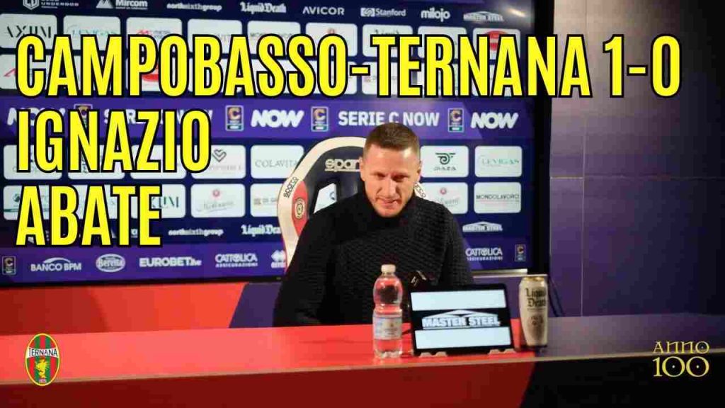 Campobasso-Ternana 1-0, guarda la conferenza stampa di Abate