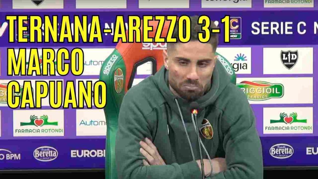 Ternana-Arezzo 3-1, guarda la conferenza stampa di Capuano