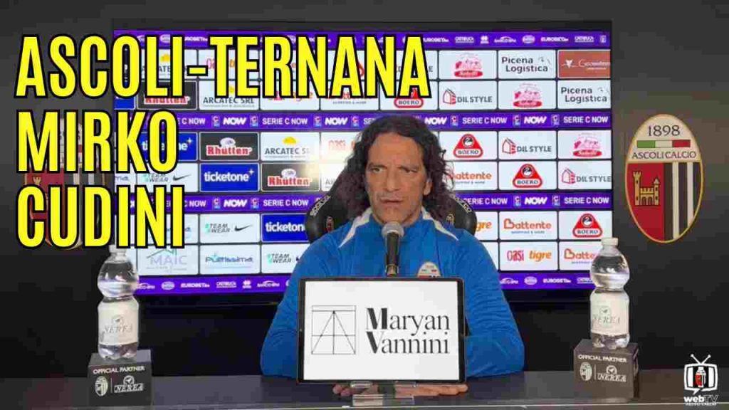 Ascoli-Ternana, guarda la conferenza stampa di Mirko Cudini