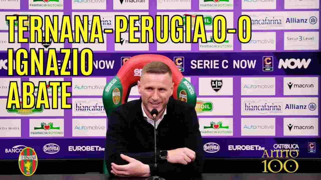 Ternana-Perugia 0-0, guarda la conferenza stampa di Abate