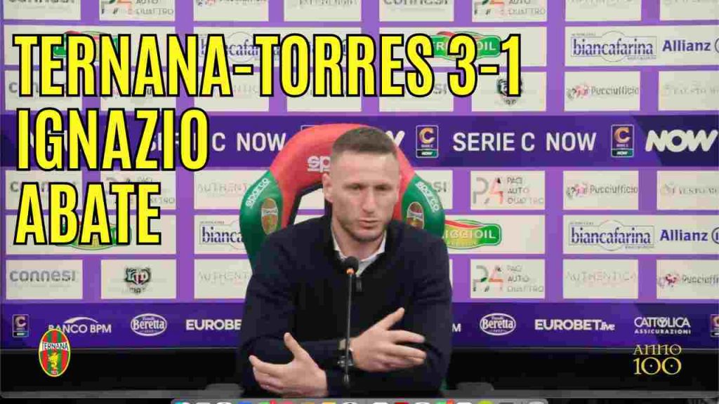 Ternana-Torres 3-1, guarda la conferenza stampa di Abate