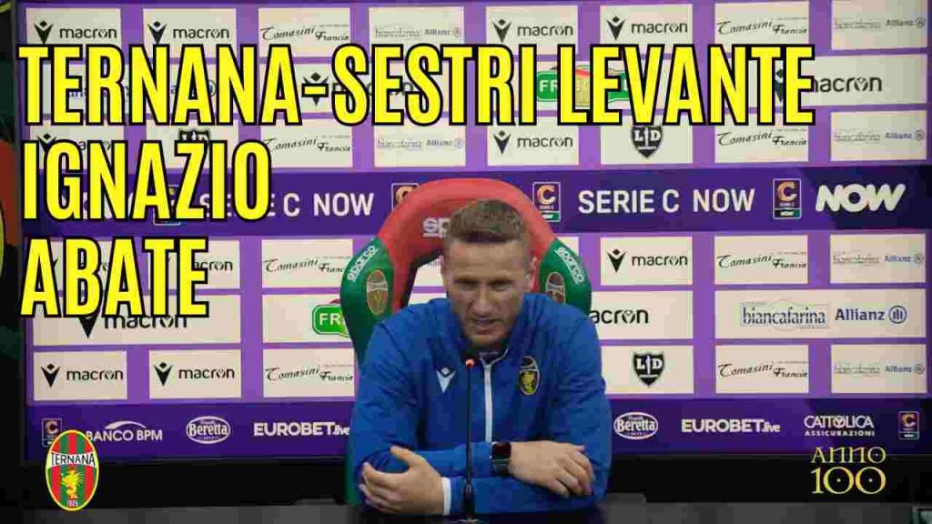 Ternana-Sestri Levante, guarda la conferenza stampa di Abate