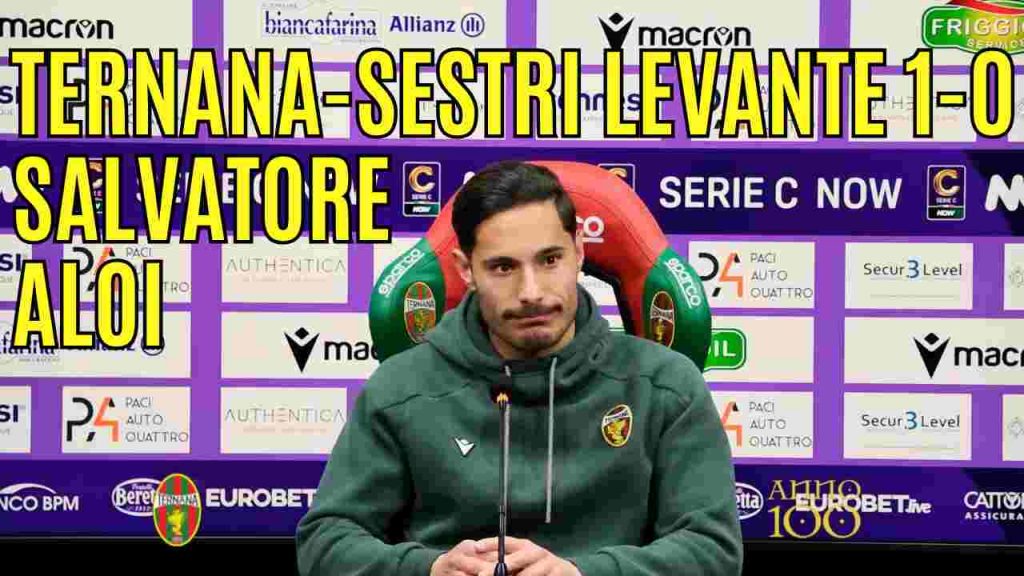 Ternana-Sestri Levante 1-0, guarda la conferenza stampa di Aloi