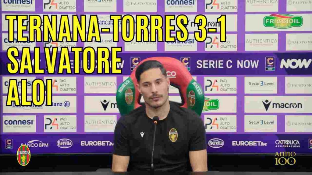 Ternana-Torres 3-1, guarda la conferenza stampa di Aloi